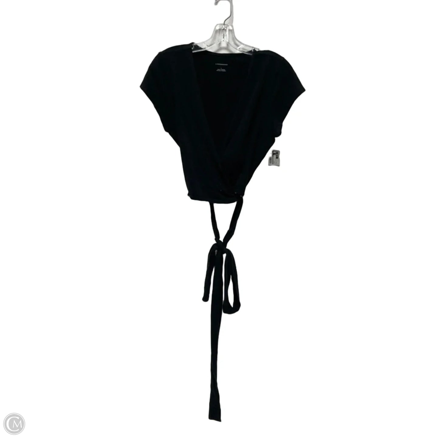 Top Short Sleeve By Anthropologie In Black, Size: L
