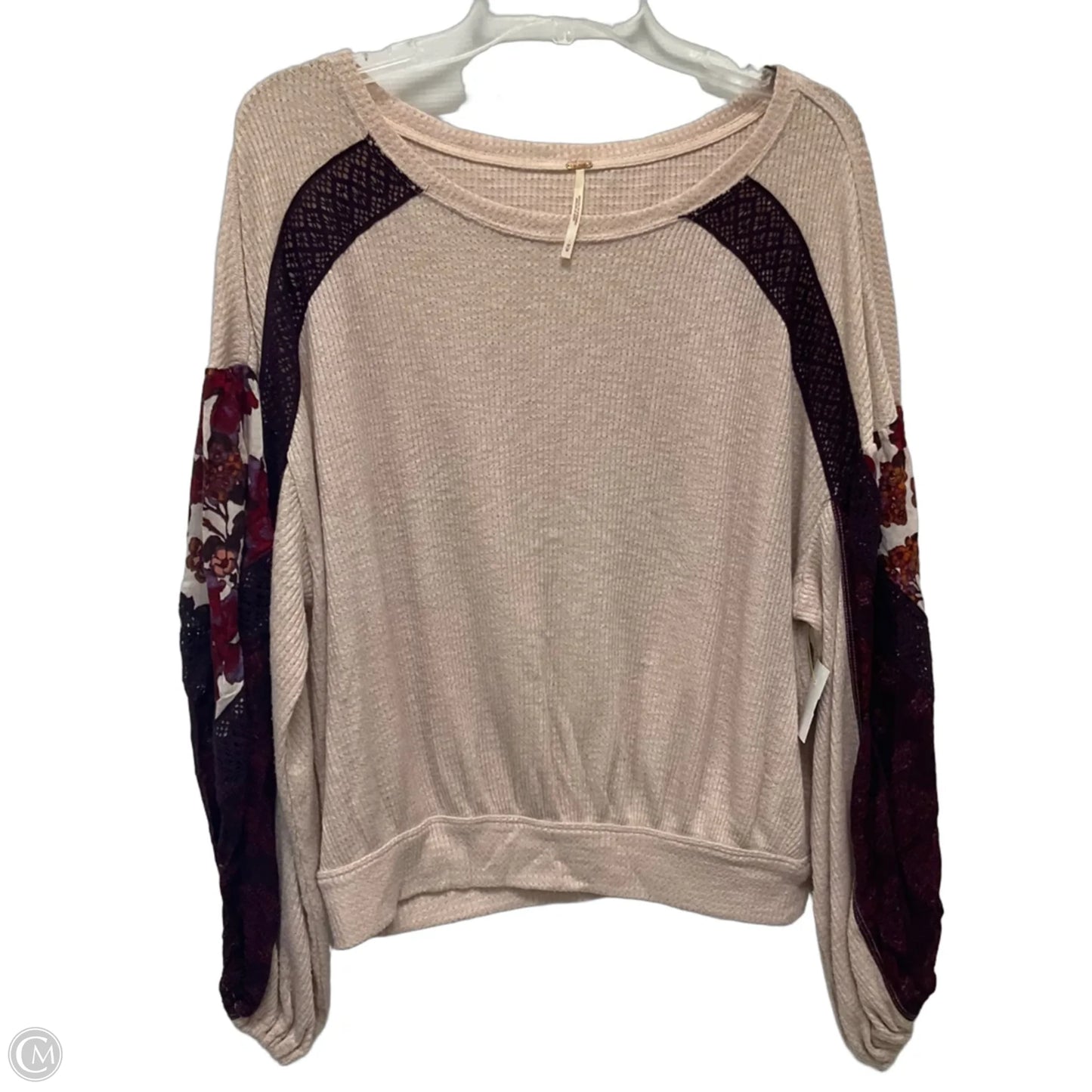 Top Long Sleeve By Free People In Pink, Size: M