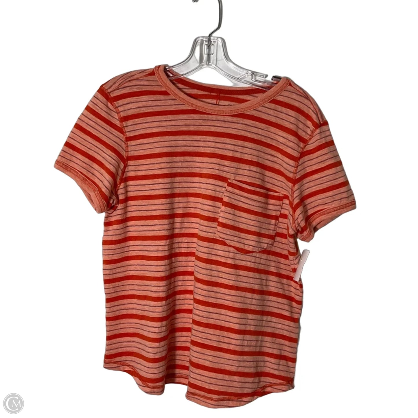 Top Short Sleeve By Pilcro In Striped Pattern, Size: L