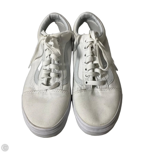 Shoes Flats By Vans In White, Size: 8