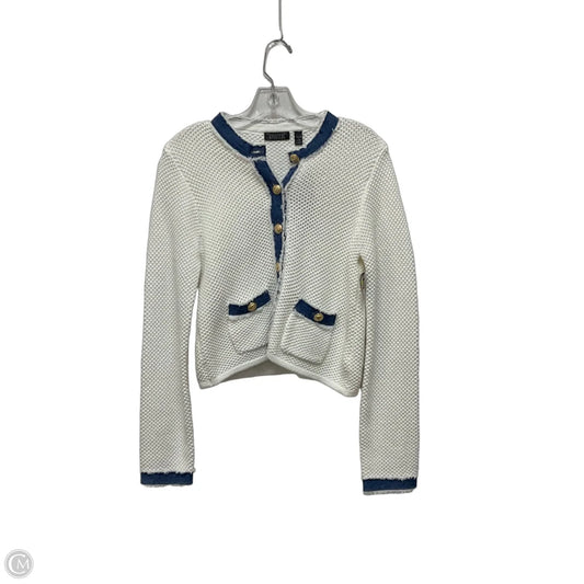 Sweater Cardigan By Cmb In White, Size: Xs