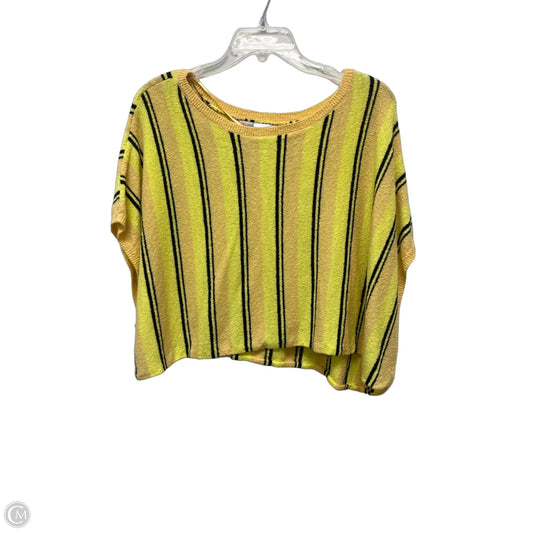 Sweater Short Sleeve By Free People In Orange & Yellow, Size: M