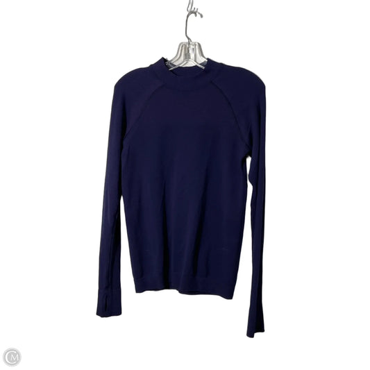 Athletic Top Long Sleeve Crewneck By Lululemon In Navy, Size: L