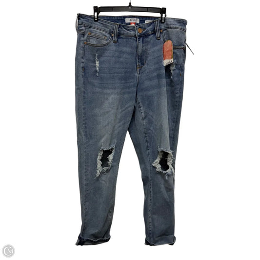 Jeans Straight By Arula In Blue Denim, Size: 12