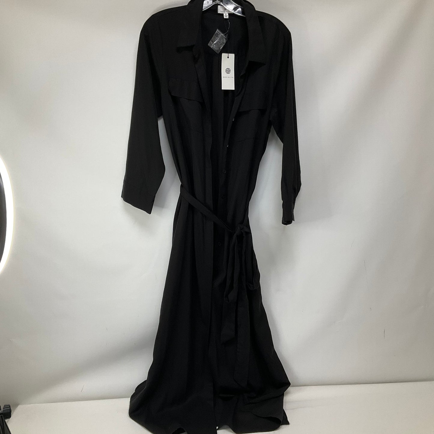 Dress Casual Maxi By Socialite In Black, Size: Xl