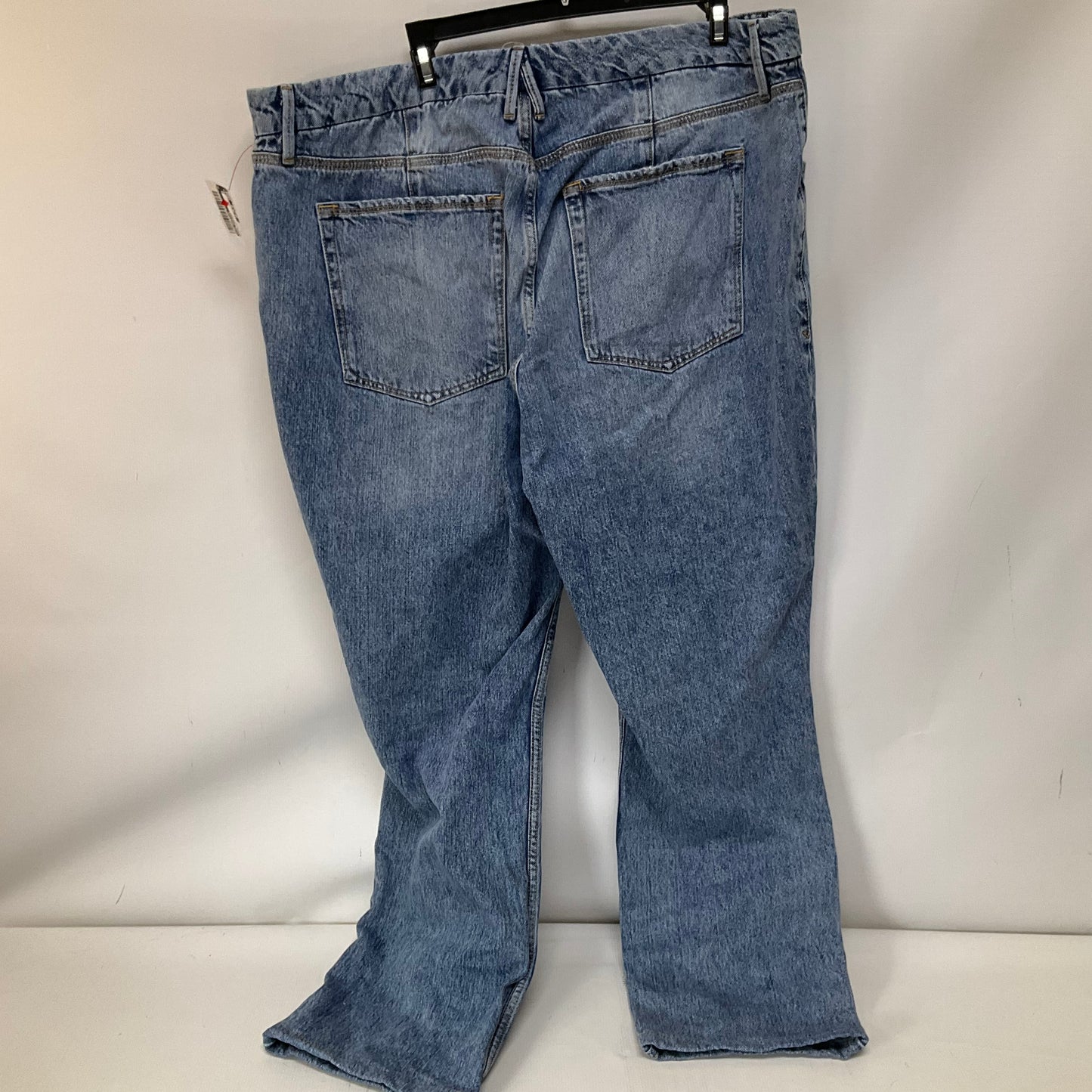 Jeans Straight By Good American In Blue Denim, Size: 18