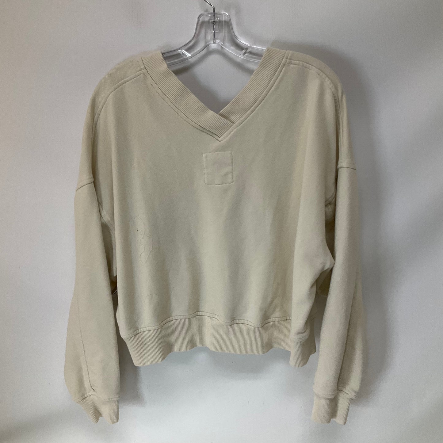 Top Long Sleeve By Aerie In Cream, Size: S