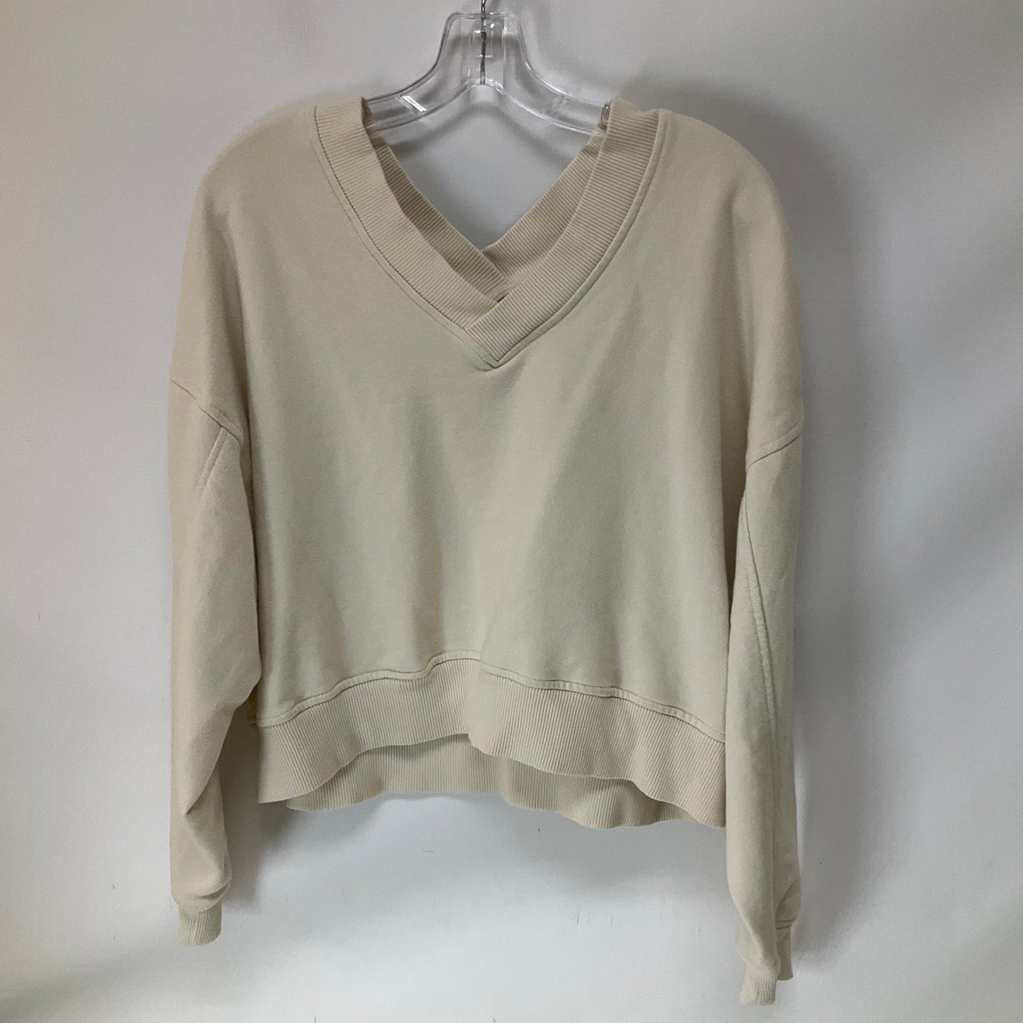 Top Long Sleeve By Aerie In Cream, Size: S