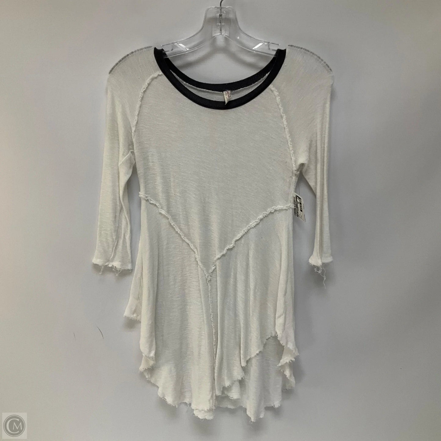 Top 3/4 Sleeve By Free People In White, Size: S