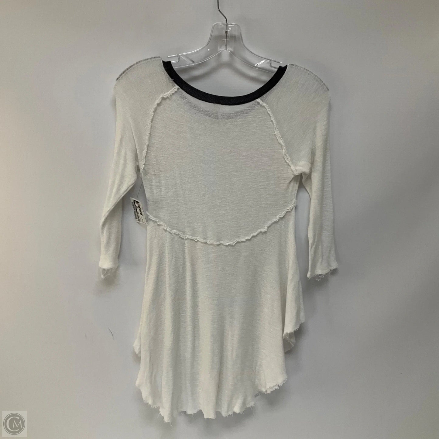 Top 3/4 Sleeve By Free People In White, Size: S