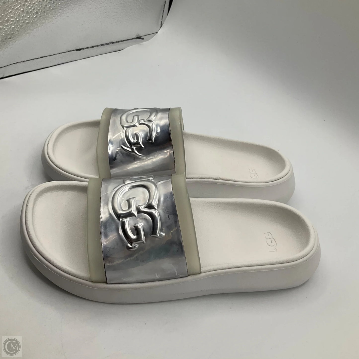 Sandals Designer By Ugg In White, Size: 5