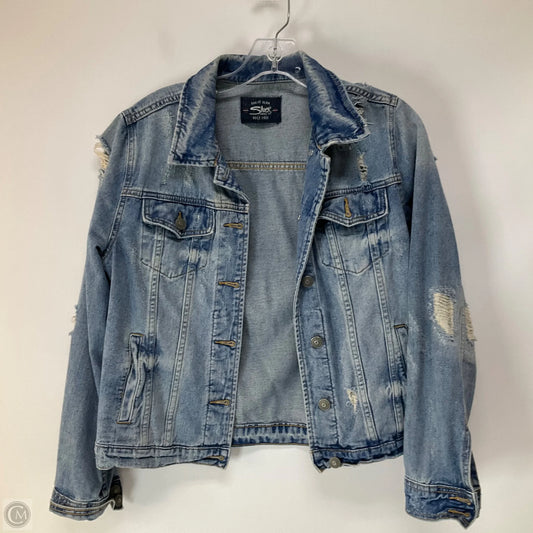 Jacket Denim By Silver In Blue Denim, Size: S
