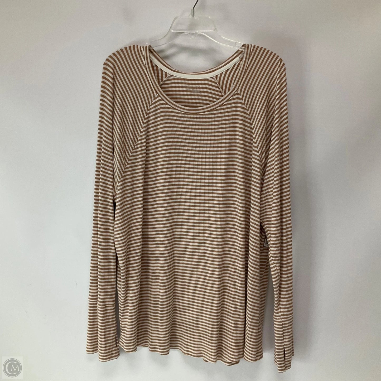 Top Long Sleeve By Aerie In Striped Pattern, Size: Xxl