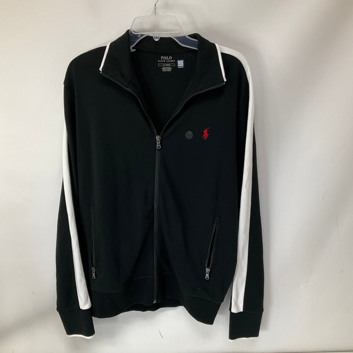 Athletic Sweatshirt Collar By Polo Ralph Lauren In Black, Size: M