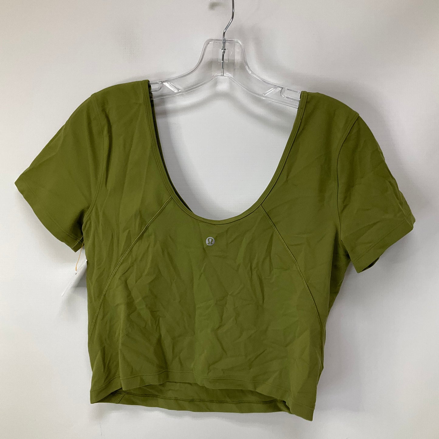 Athletic Top Short Sleeve By Lululemon In Green, Size: 8