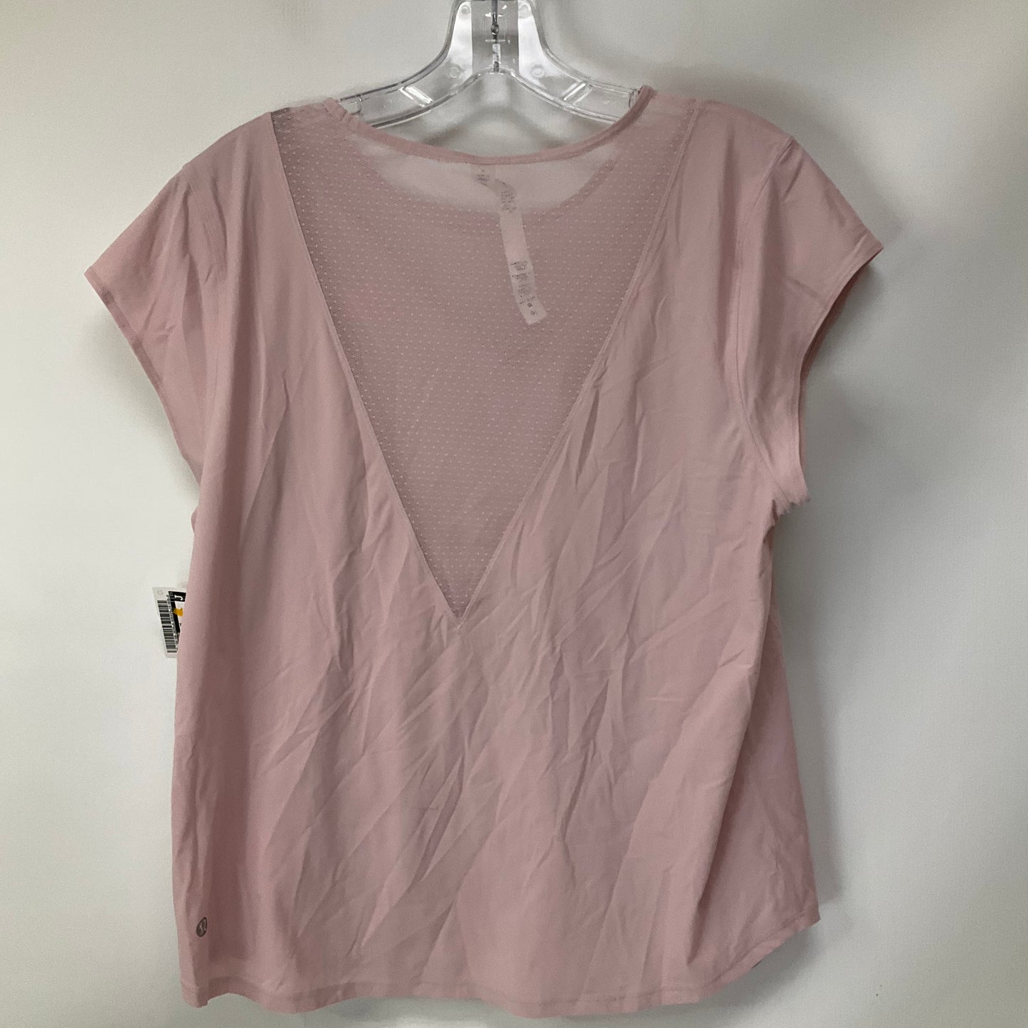 Athletic Top Short Sleeve By Lululemon In Pink, Size: 10