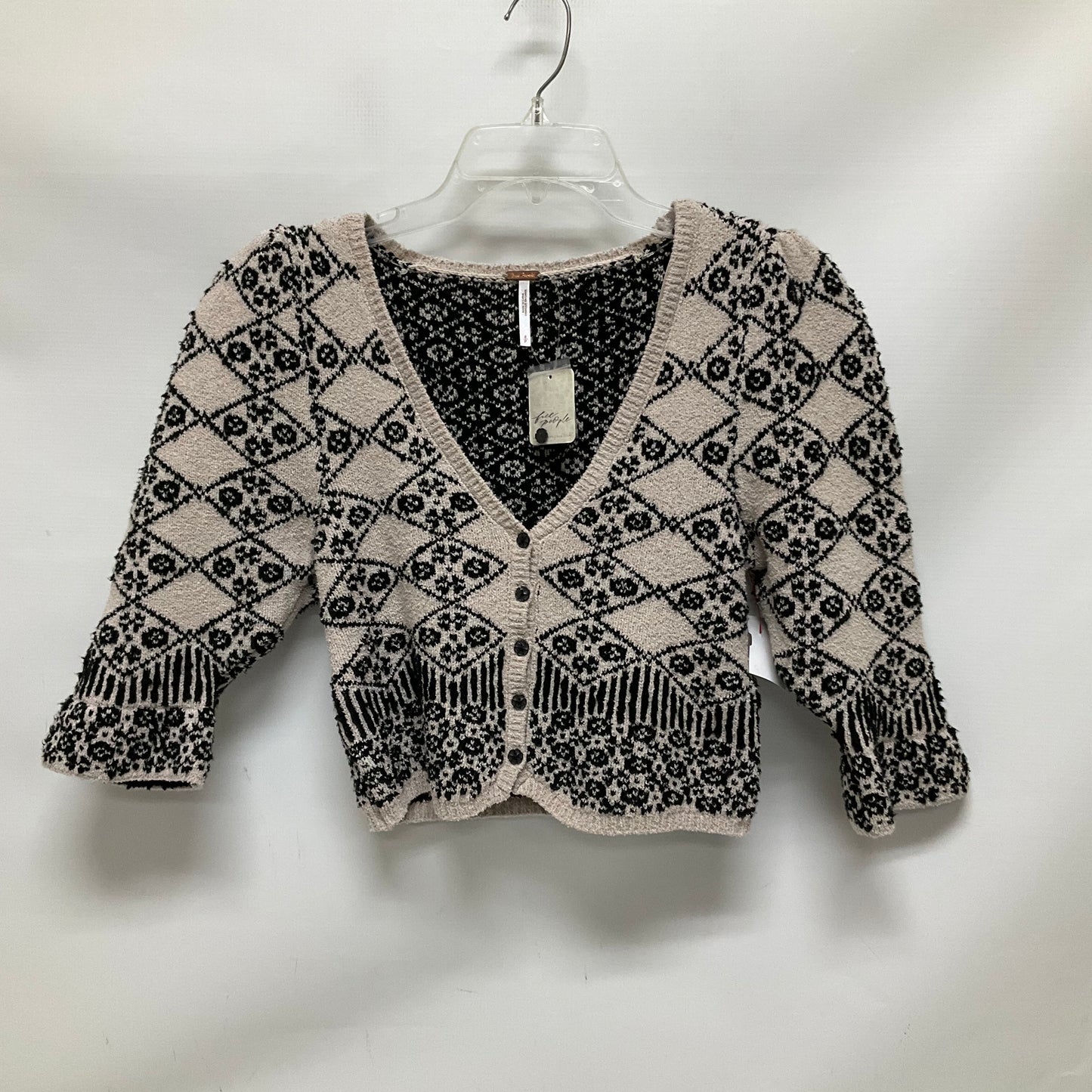 Cardigan By Free People In Black & White, Size: S