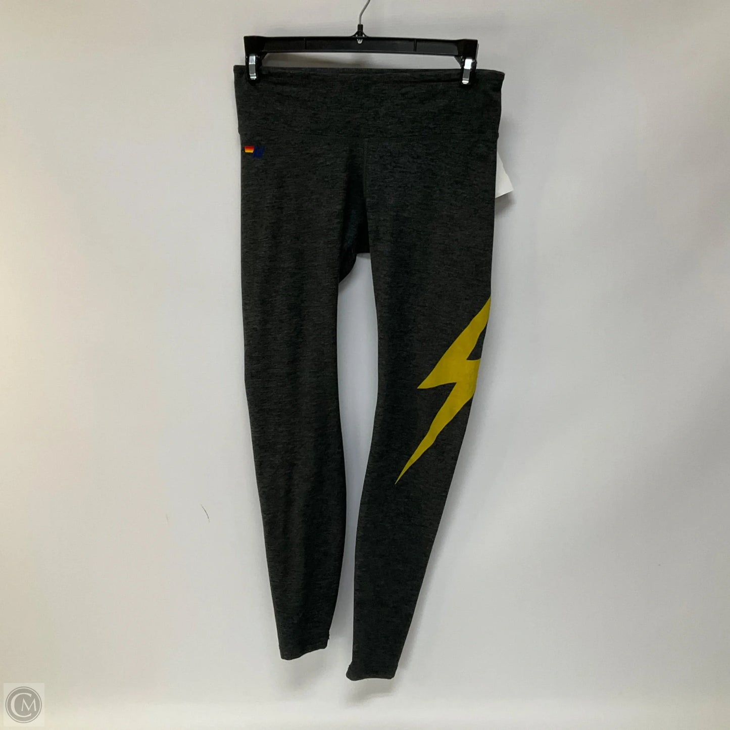 Athletic Leggings By Cma In Grey & Yellow, Size: S