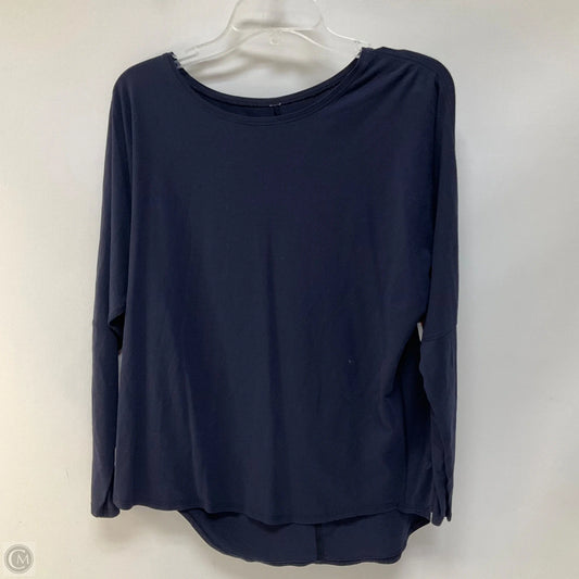 Athletic Top Long Sleeve Crewneck By Lululemon In Navy, Size: 4