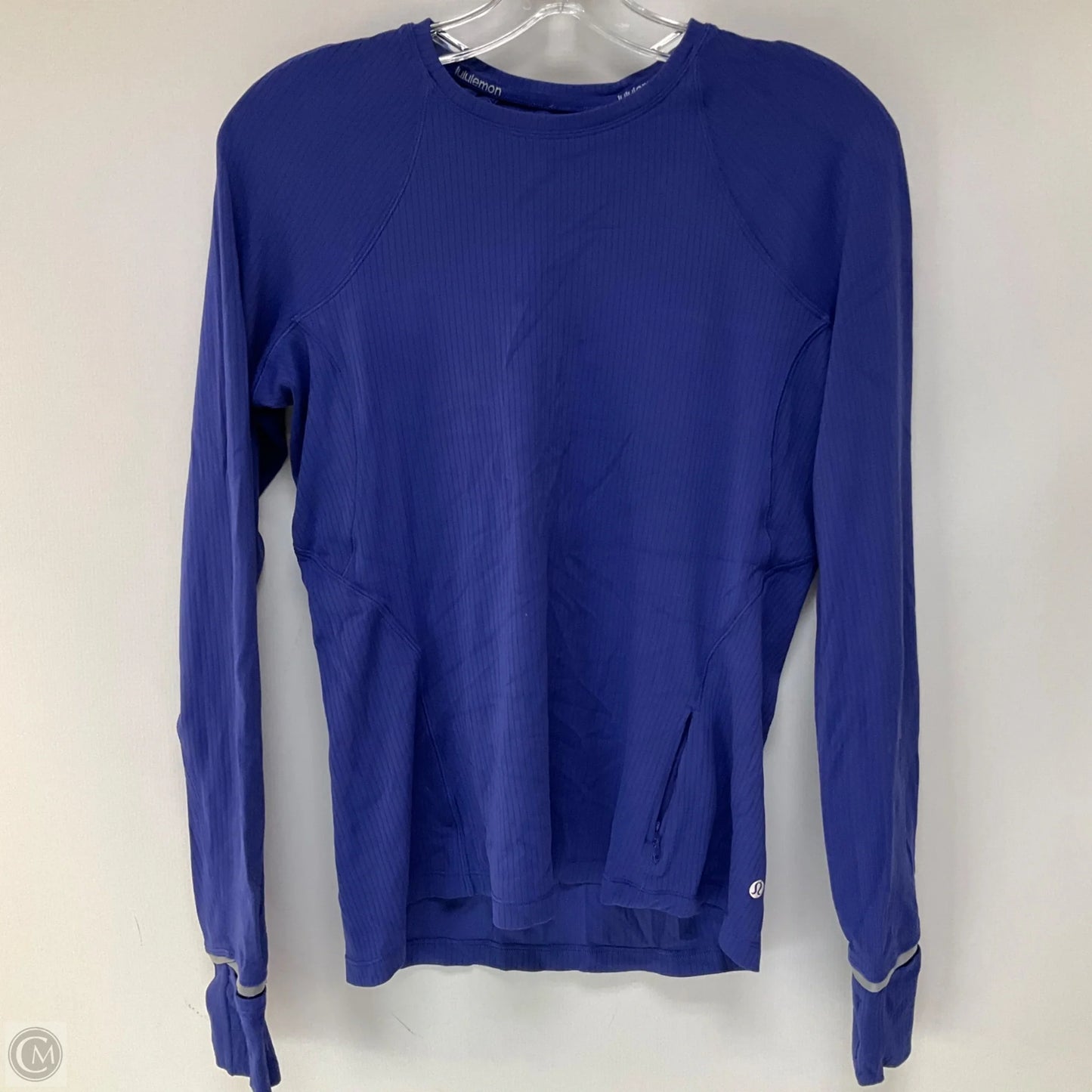 Athletic Top Long Sleeve Crewneck By Lululemon In Blue, Size: 8