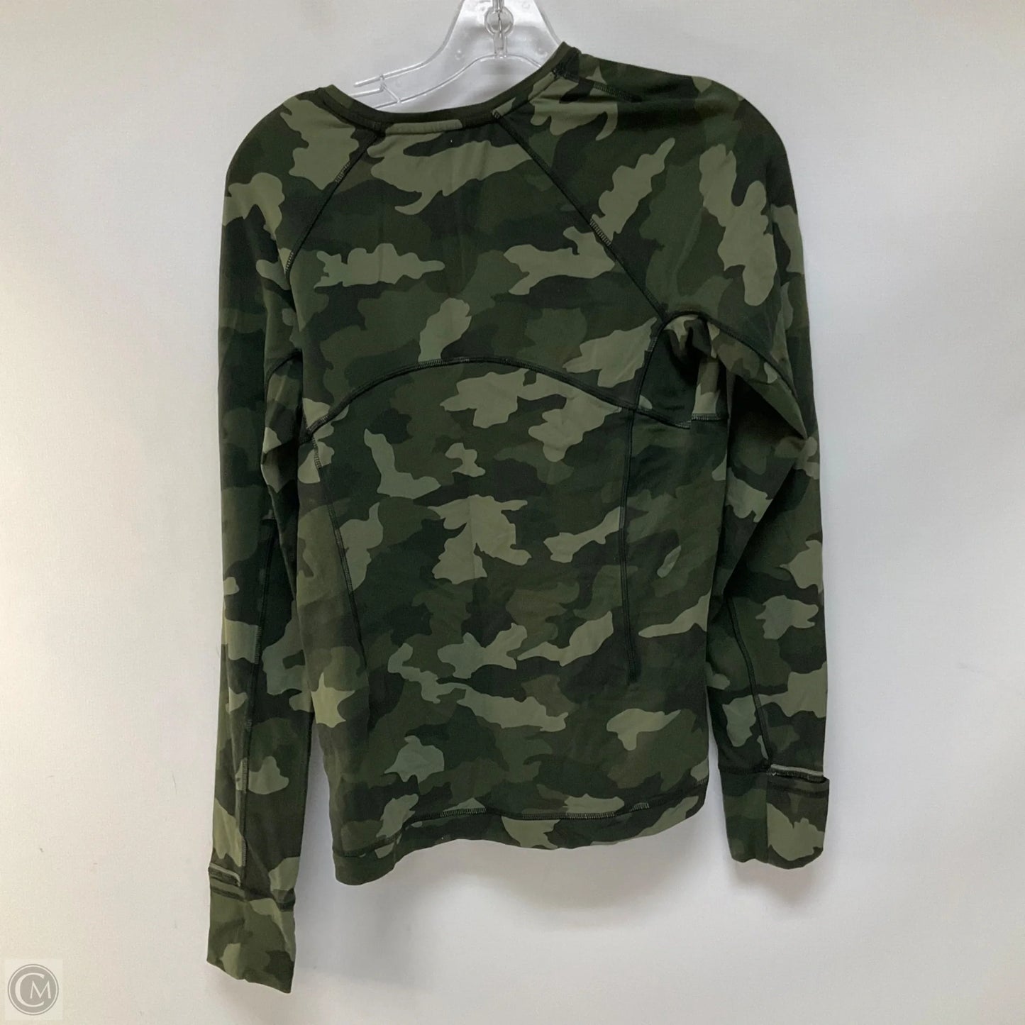 Athletic Top Long Sleeve Crewneck By Lululemon In Camouflage Print, Size: 10