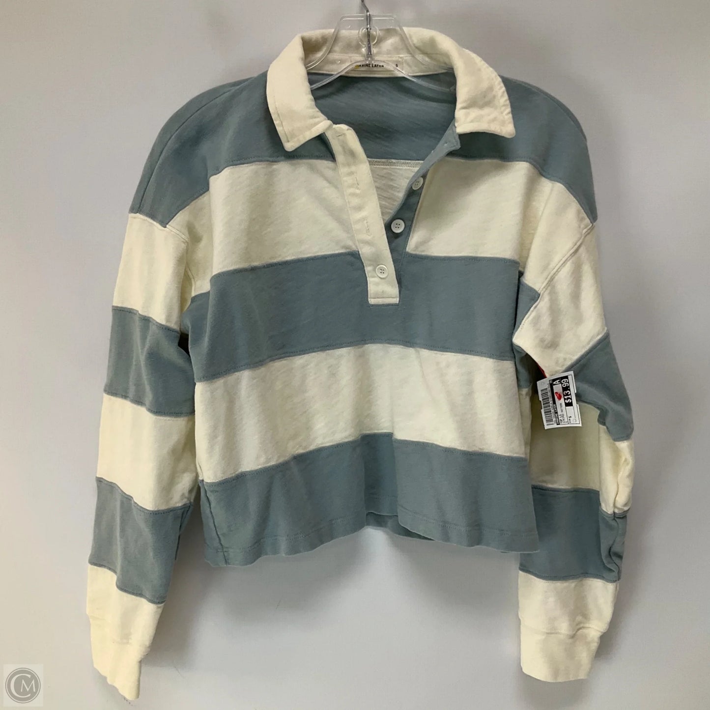 Top Long Sleeve By Marine Layer In Striped Pattern, Size: S