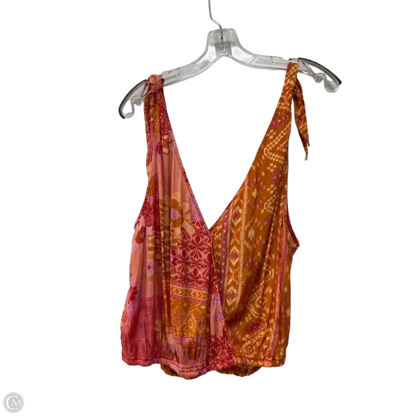 Top Sleeveless By Free People In Orange & Pink, Size: M
