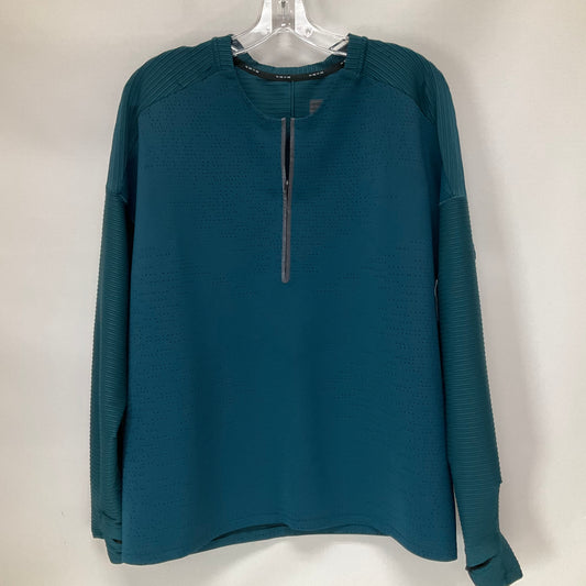 Athletic Top Long Sleeve Collar By Nike Apparel  Size: L