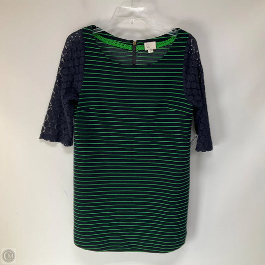 Top 3/4 Sleeve By Anthropologie In Striped Pattern, Size: M