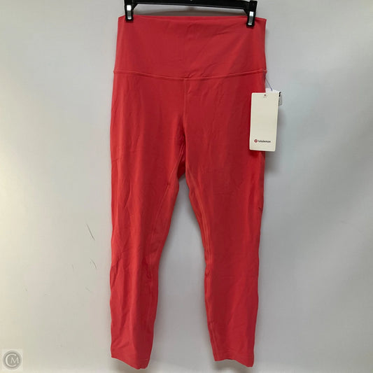 Athletic Leggings By Lululemon In Coral, Size: 10