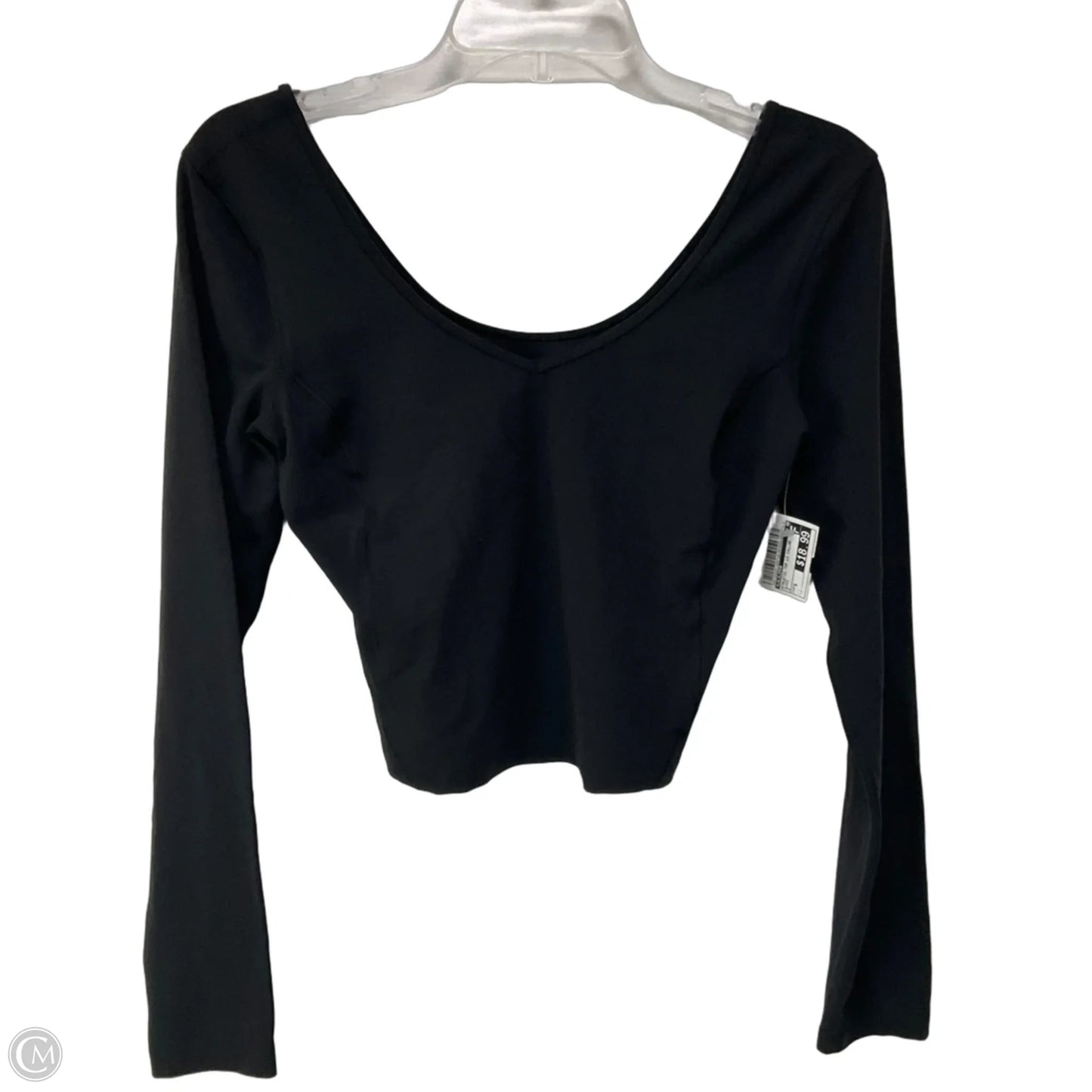 Athletic Top Long Sleeve Collar By Lululemon In Black, Size: S