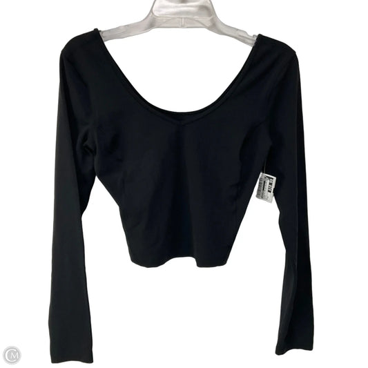 Athletic Top Long Sleeve Collar By Lululemon In Black, Size: S