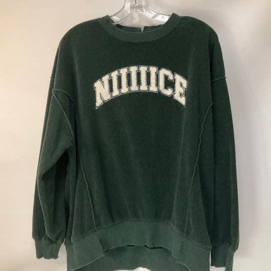 Sweatshirt Crewneck By Aerie In Green, Size: Xs