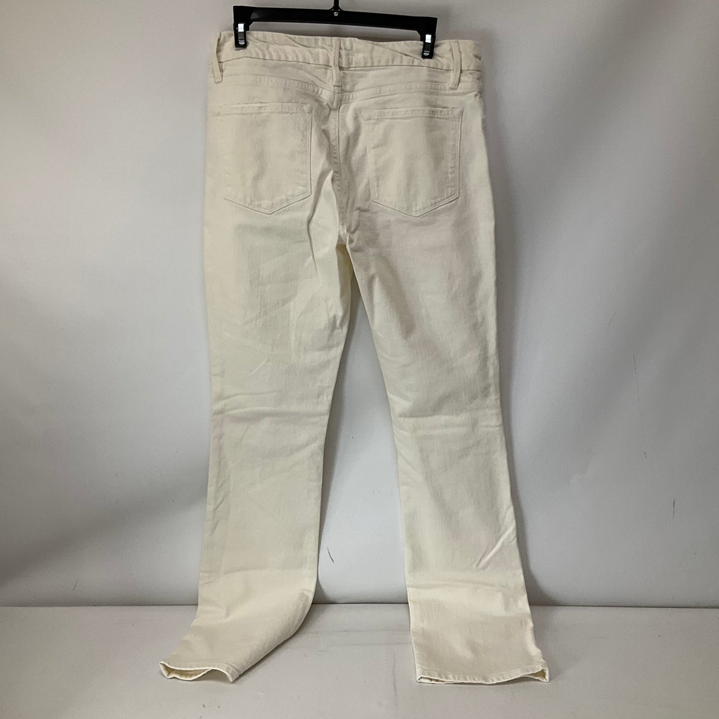 Jeans Straight By Frame In White Denim, Size: 8