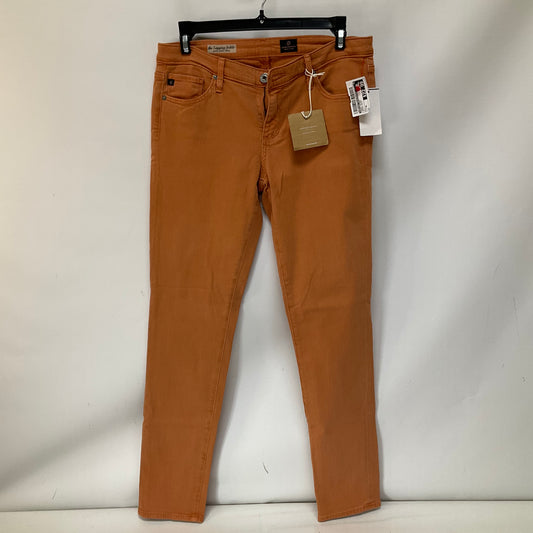 Jeans Skinny By Adriano Goldschmied In Orange Denim, Size: 6l