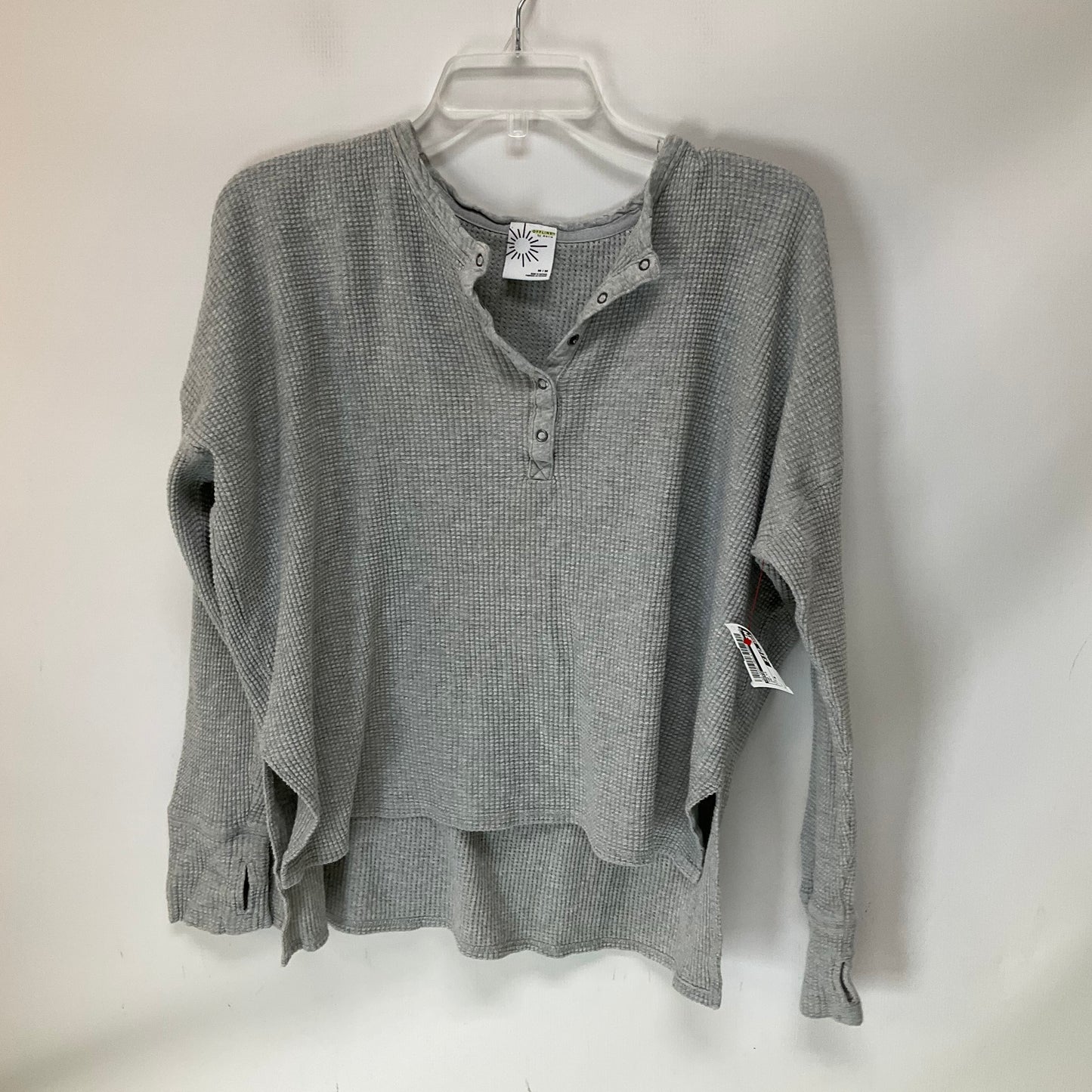 Top Long Sleeve By Aerie In Grey, Size: M