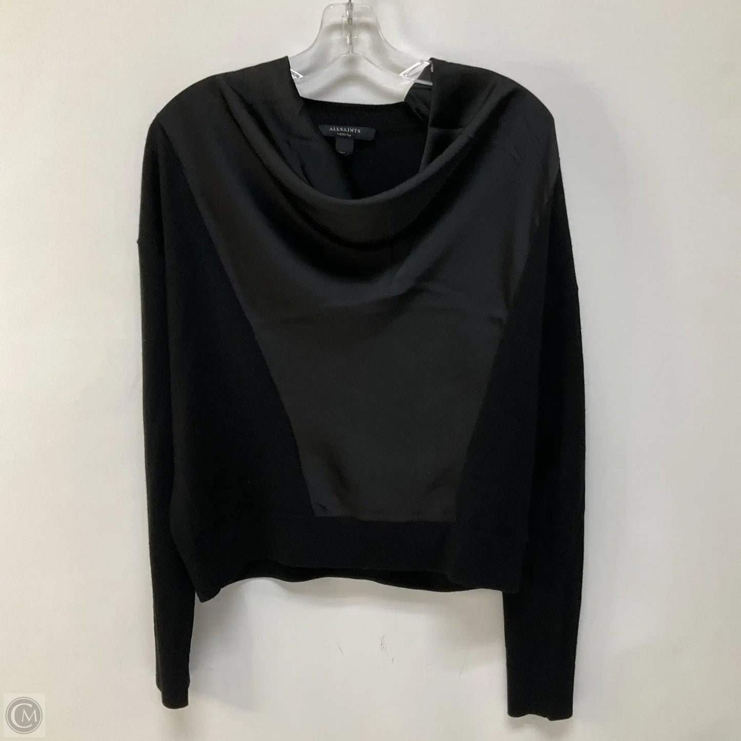 Top Long Sleeve Designer By All Saints In Black, Size: M