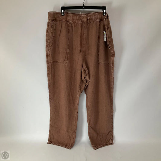 Pants Linen By Pilcro In Brown, Size: Xl