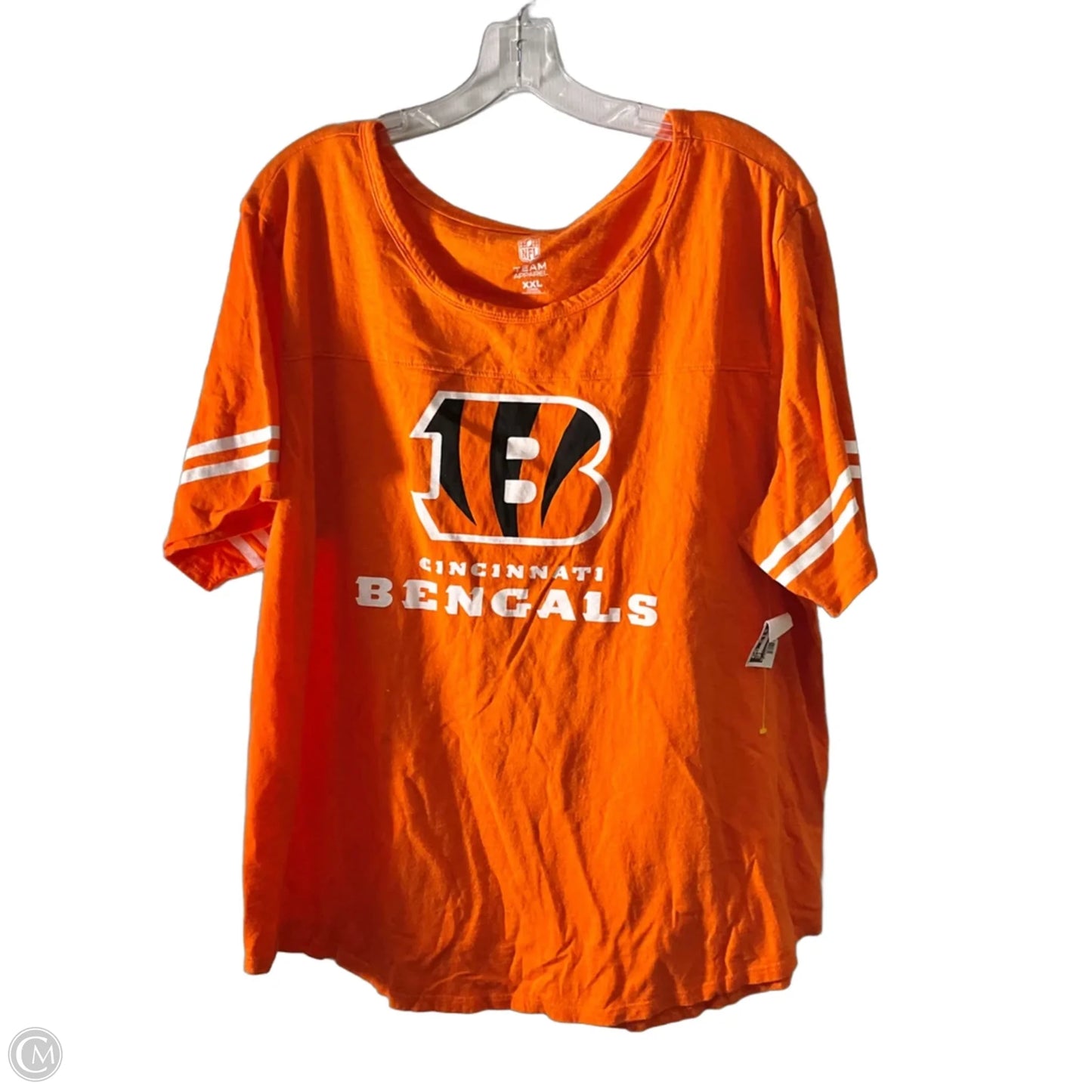 Top Short Sleeve By Nfl In Orange, Size: 2x