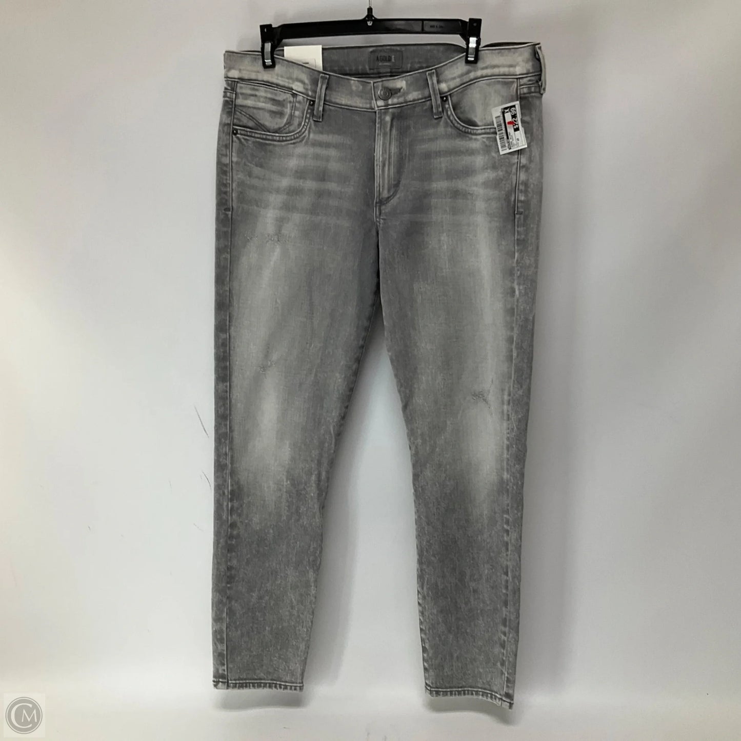 Jeans Skinny By Agolde In Grey Denim, Size: 10