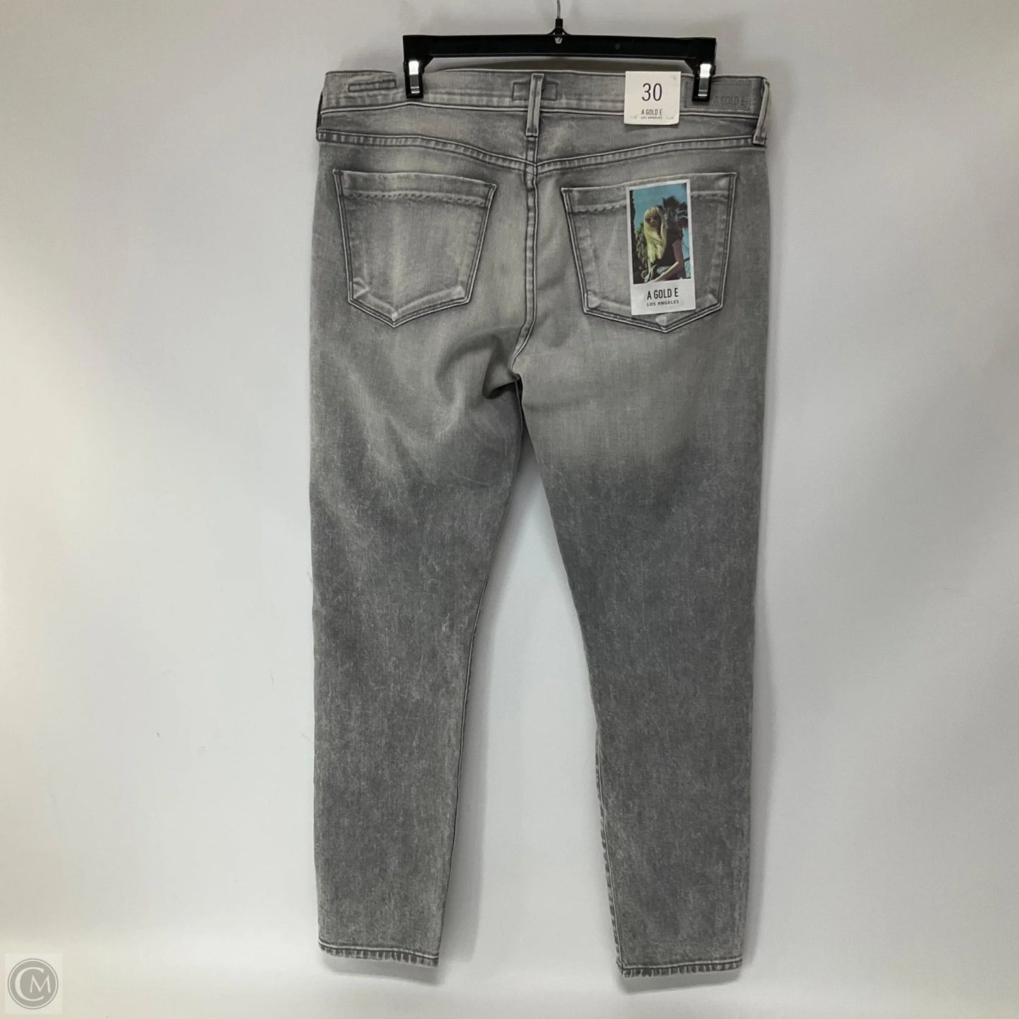 Jeans Skinny By Agolde In Grey Denim, Size: 10