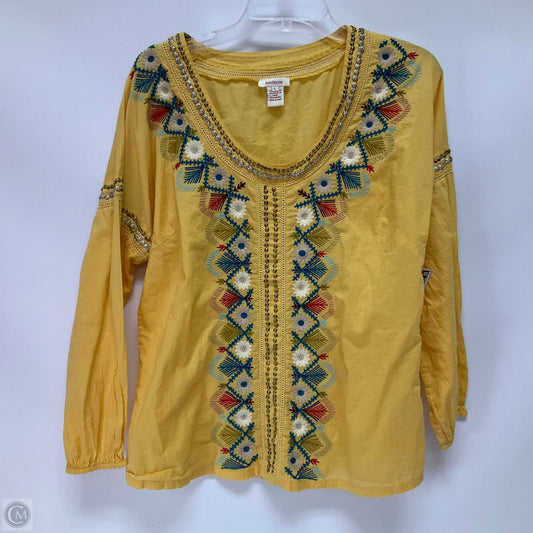 Top Long Sleeve By Sundance In Yellow, Size: L