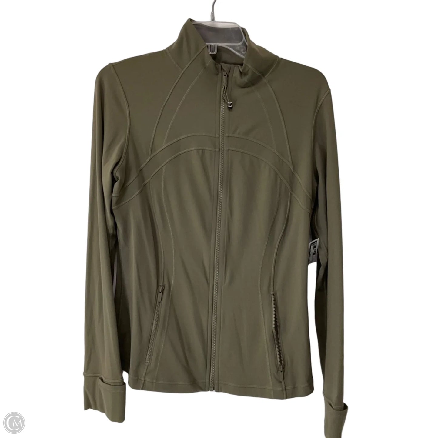 Athletic Jacket By Lululemon In Grey, Size: 12