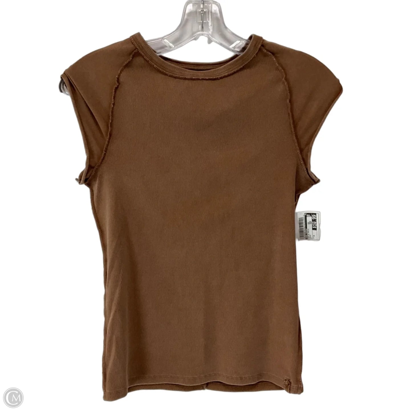 Top Short Sleeve Basic By Free People In Brown, Size: M