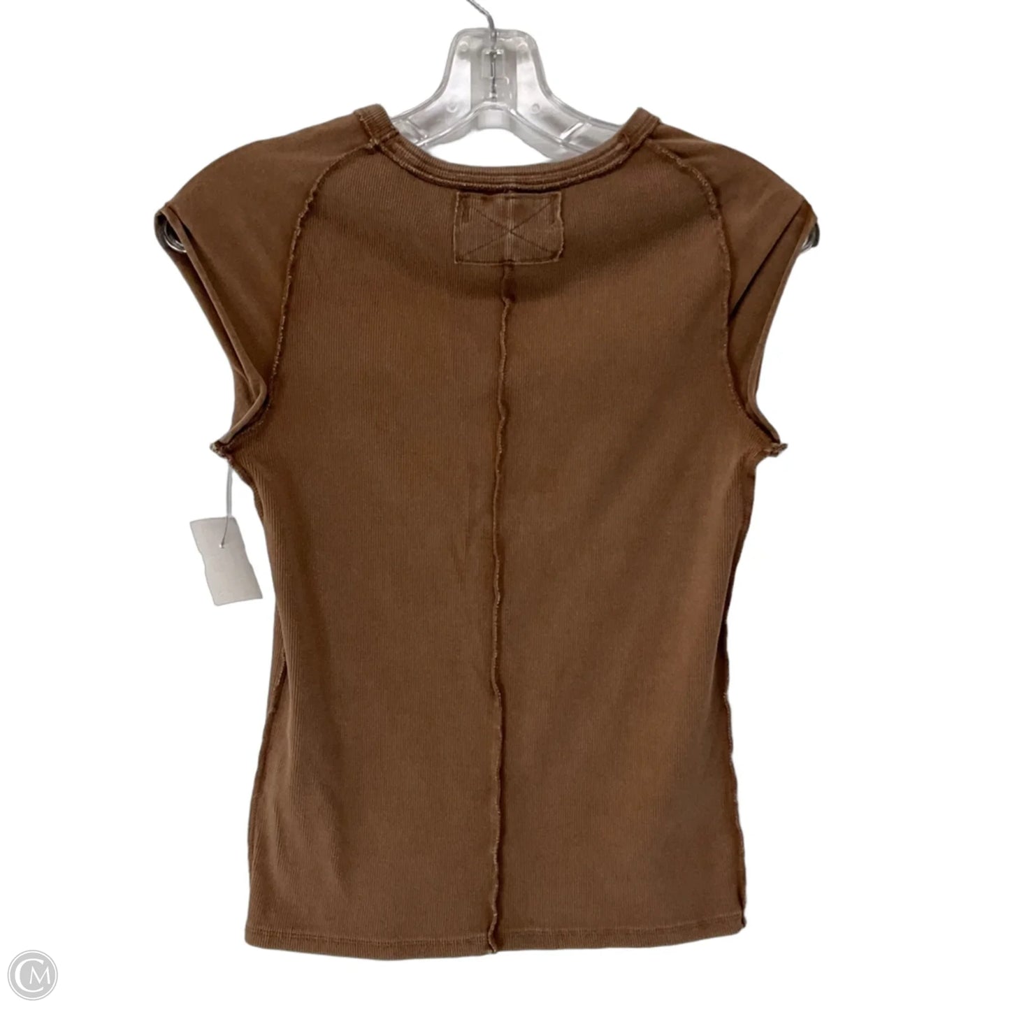 Top Short Sleeve Basic By Free People In Brown, Size: M