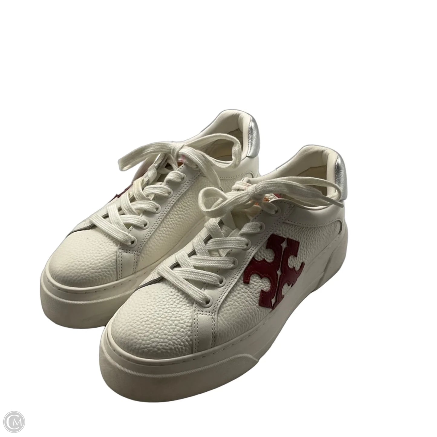 Shoes Designer By Tory Burch In Red & White, Size: 6.5