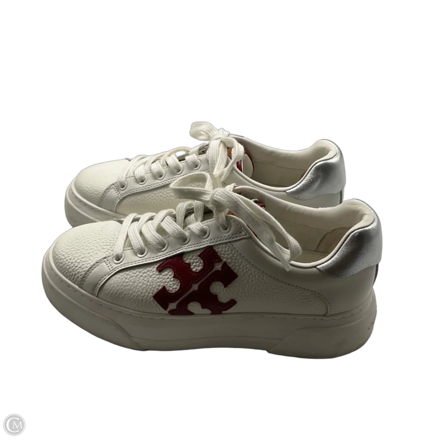 Shoes Designer By Tory Burch In Red & White, Size: 6.5