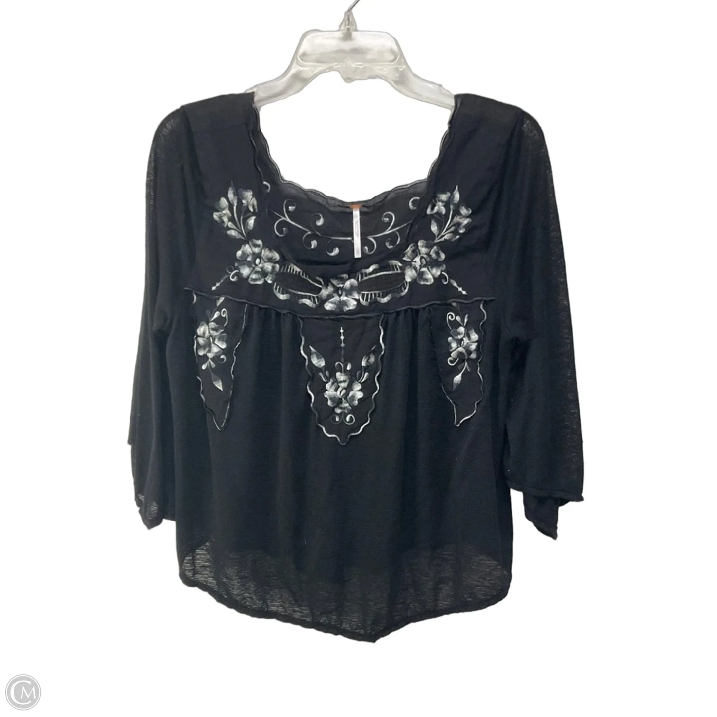 Top Long Sleeve By Free People In Black, Size: S