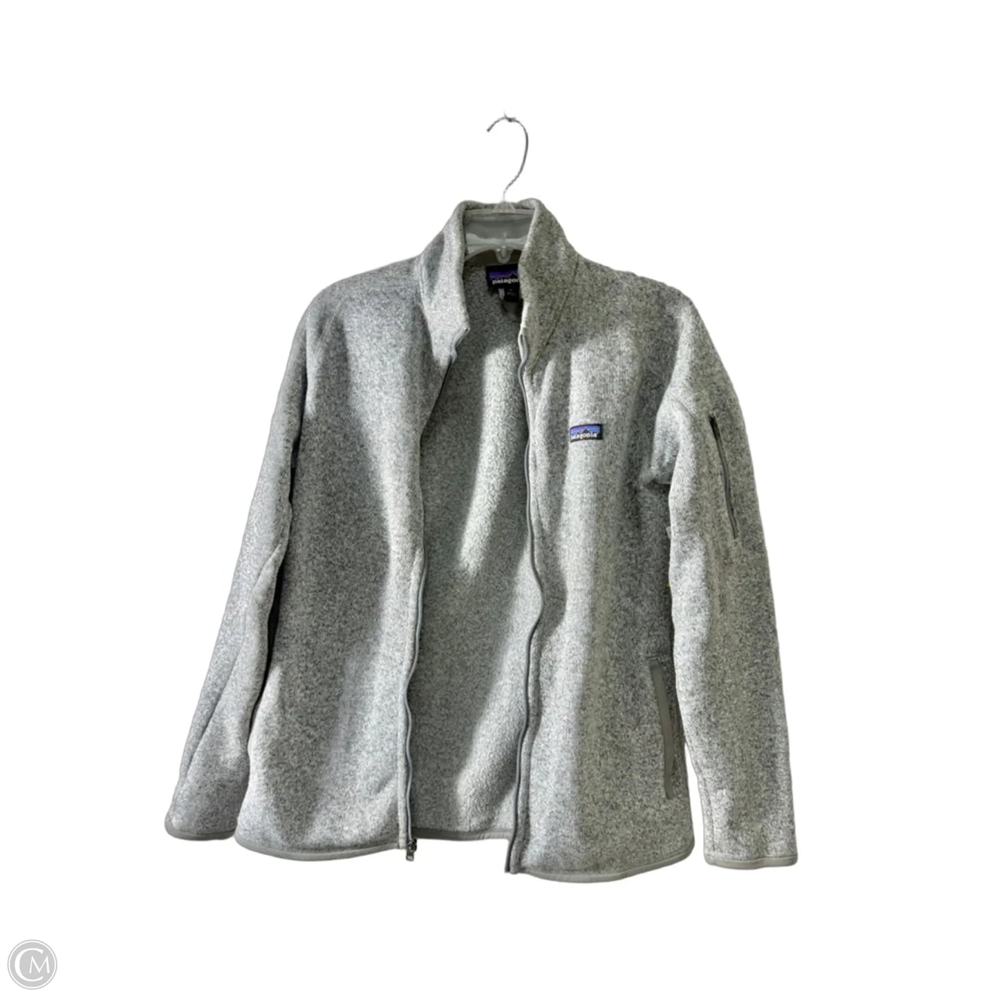 Athletic Jacket By Patagonia In Grey, Size: L