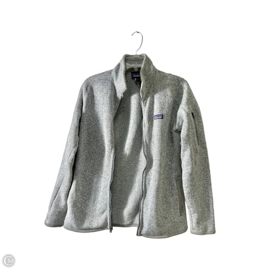 Athletic Jacket By Patagonia In Grey, Size: L